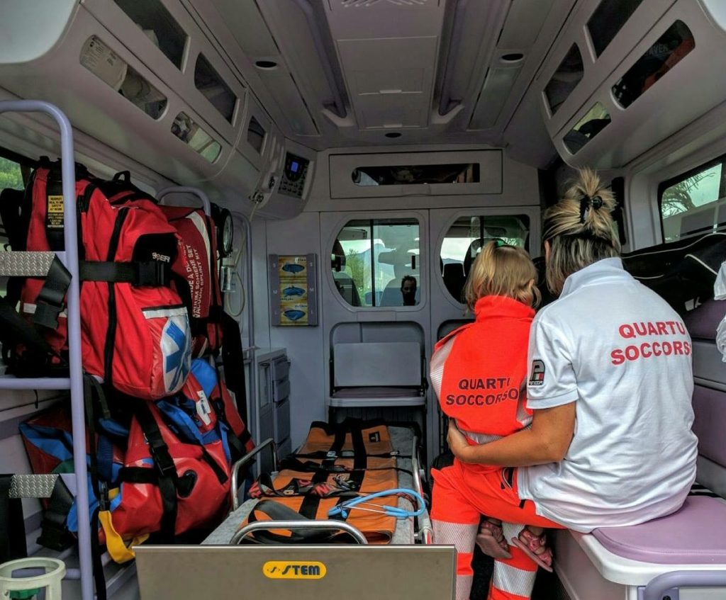 A bordo di un'autoambulanza di Quartu Soccorso