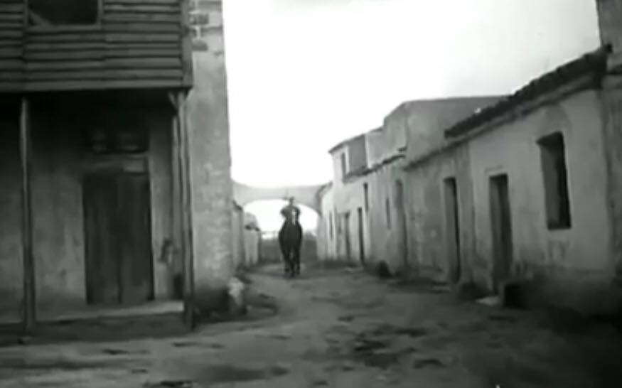 San Salvatore nel 1960 durante le riprese per un film western.