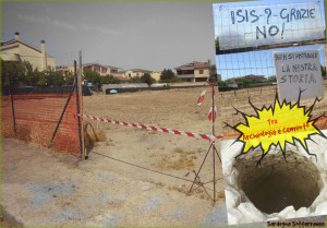 L'ingresso del cantiere due settimane fa: senza cartelli e cancello.