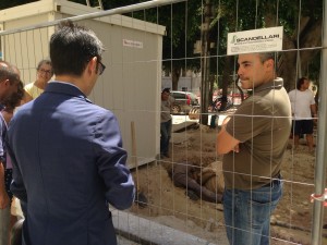 Massimo Zedda nel sito scoperto.