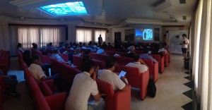 La sala al momento della conferenza.