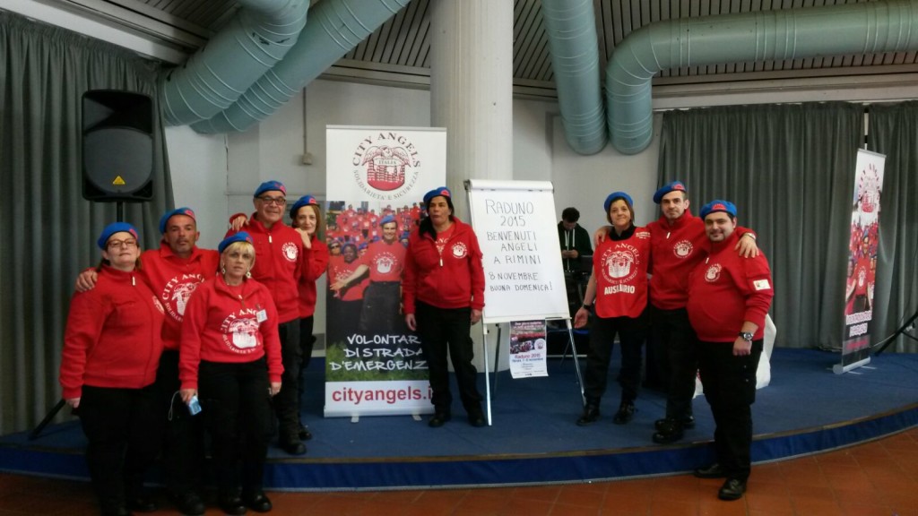 I City Angels nella sala delle premiazioni di Rimini 