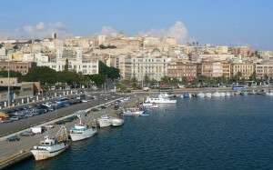 il Porto di Cagliari. A sinistra la Calata Sant'Agostino.