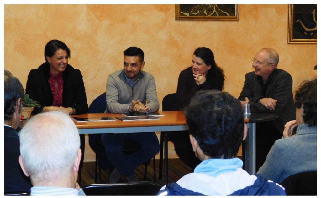 La conferenza di inaugurazione della mostra.