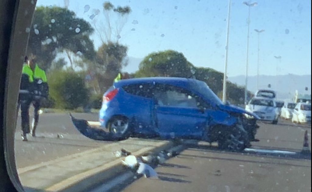 Poetto: brutto incidente a quartu 